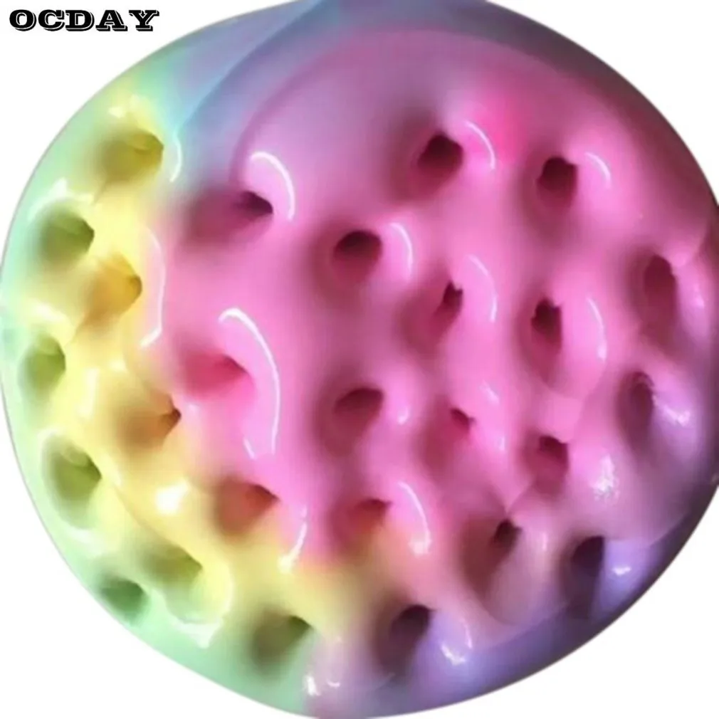 

6 Color Rainbow Fluffy Slime Plasticine Stress Relief Toy Light Clay Air Dry DIY Soft Playdough Creative Handgum Toys For Kids