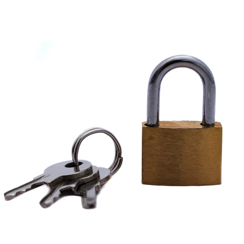 

18MM Mini Copper Lock Luggage Case Keyed Padlock Backpacks jewelry boxes Lock