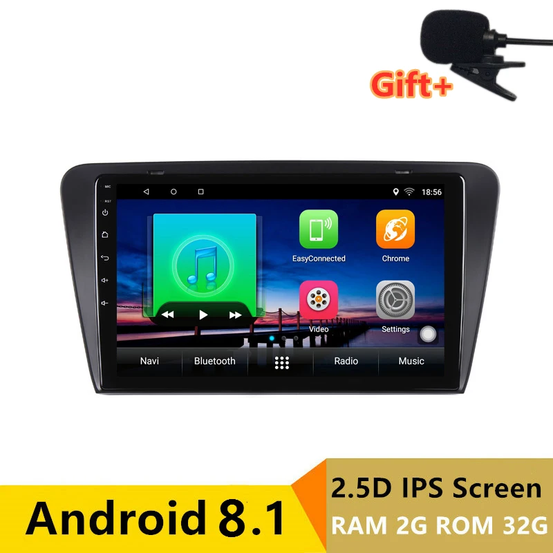 

9" 2G RAM 32G RAM Android Car DVD Video Player GPS For SKODA OCTAVIA 2014 2015 2016 2017 audio car radio stereo navigation wifi