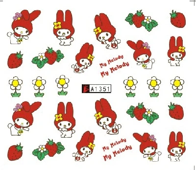 

Stickers for Nails Water Decals Cute Rabbit Nail Slider Art design Decoration Manicure Foil Adhesive Wraps Pegatinas