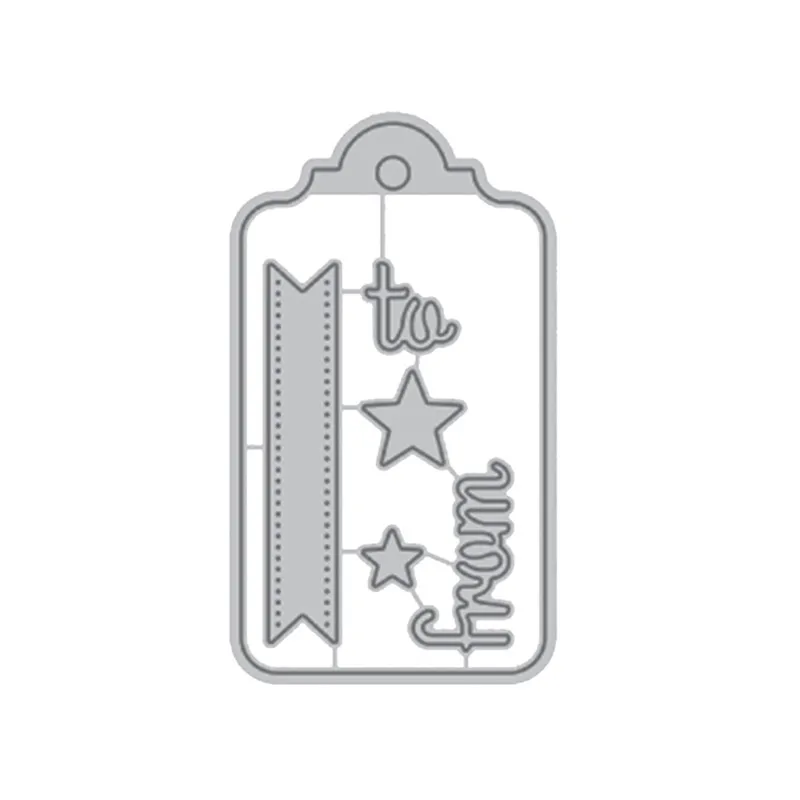 

Naifumodo Dies Tag Scrapbooking Metal Cutting Die Bookmark Cuts for Card Making Star Crafts Dies Banner Embossing Stencil New