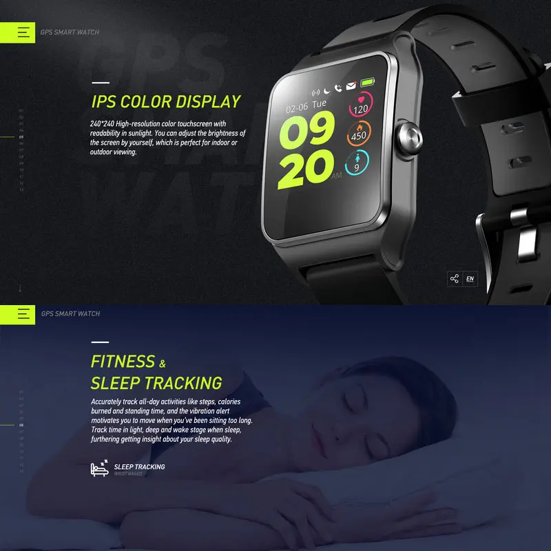Iwown P1C gps спортивные часы водонепроницаемые динамический мониторинг сердечного ритма компас Смарт-часы для женщин и мужчин умный браслет Android IOS