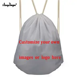 NoisyDesigns Cutomized Ваш образ шнурок мешок детей завязками, сумка-рюкзак Детская школьная обувь сумки Mochila простой мешок для пыли