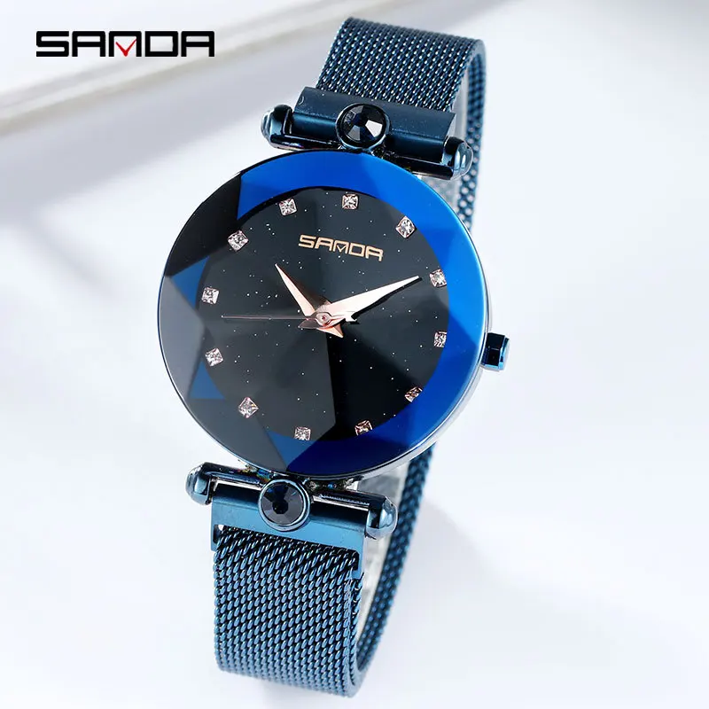 

Starry Female Watches Fashion Quartz Watch Woman Waterproof Watch Rose Gold Pointer Top Brand Luxury Lady Clock Relogio Feminino