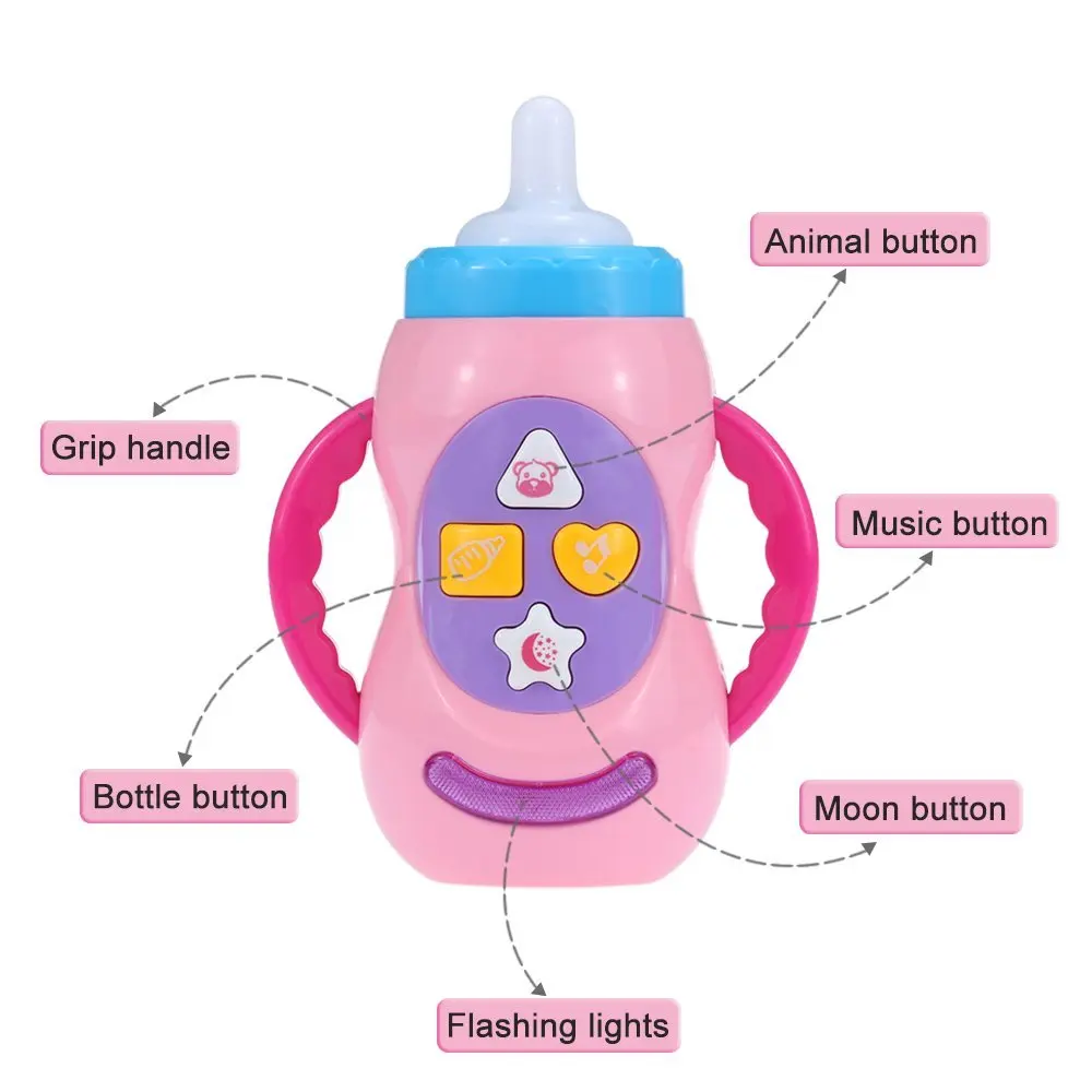 Eboyu(ТМ) младенческой Кормление бутылка игрушка с огни звуки песни intellecture музыкальная игрушка для ребенка