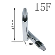 YILONG 6 шт. размеры 15FT татуировки наконечники из нержавеющей стали колпачки для татуажа наконечники для игл