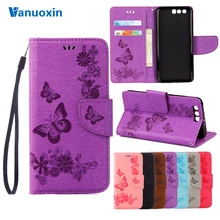 Кожаный чехол Vanuoxin для huawei honor 9, чехол для huawei honor 9 Lite honor 9, чехол с бабочкой, откидной кошелек, сумка для телефона