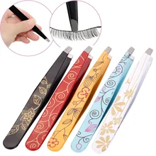 Бренд полезные Professional для женщин пинцет для бровей волос Красота скошенный нержавеющая сталь Пинцет волос снятие макияжа ручной инструмент