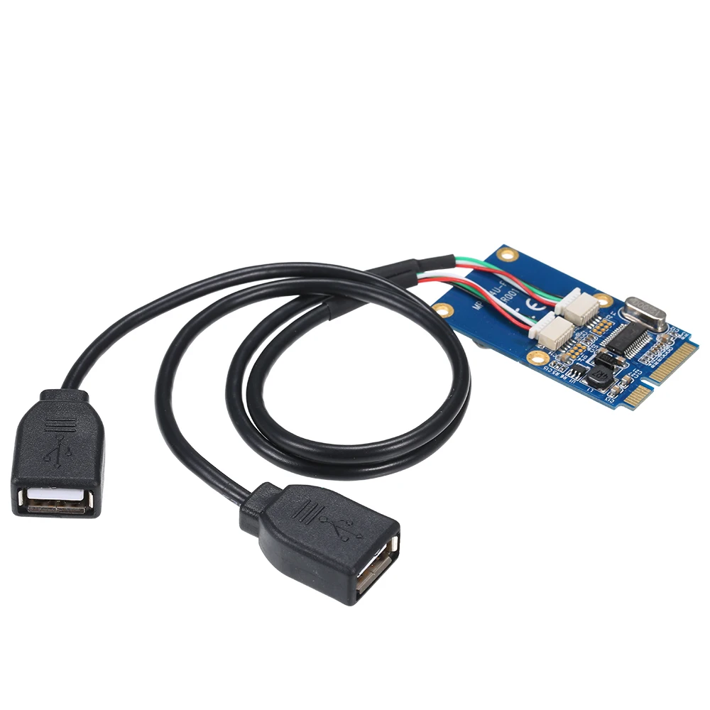 Мини-pci-e к двойному USB адаптеру Mini PCIe к 2 портам USB2.0 карта расширения конвертера