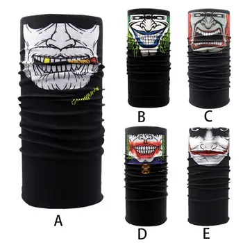 

24x49cm Unisex Motorcycle Headband Masquerade Halloween Ghost Joker Magic Bandana Neck Scarf Warmer Windproof Face Shield Mask