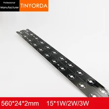 40 шт./лот DIY свет Длинная алюминиевая печатная плата 15 W Алюминиевый pcb монтажная плата 15*1 Вт 2 Вт 3 Вт светодиодный в серии