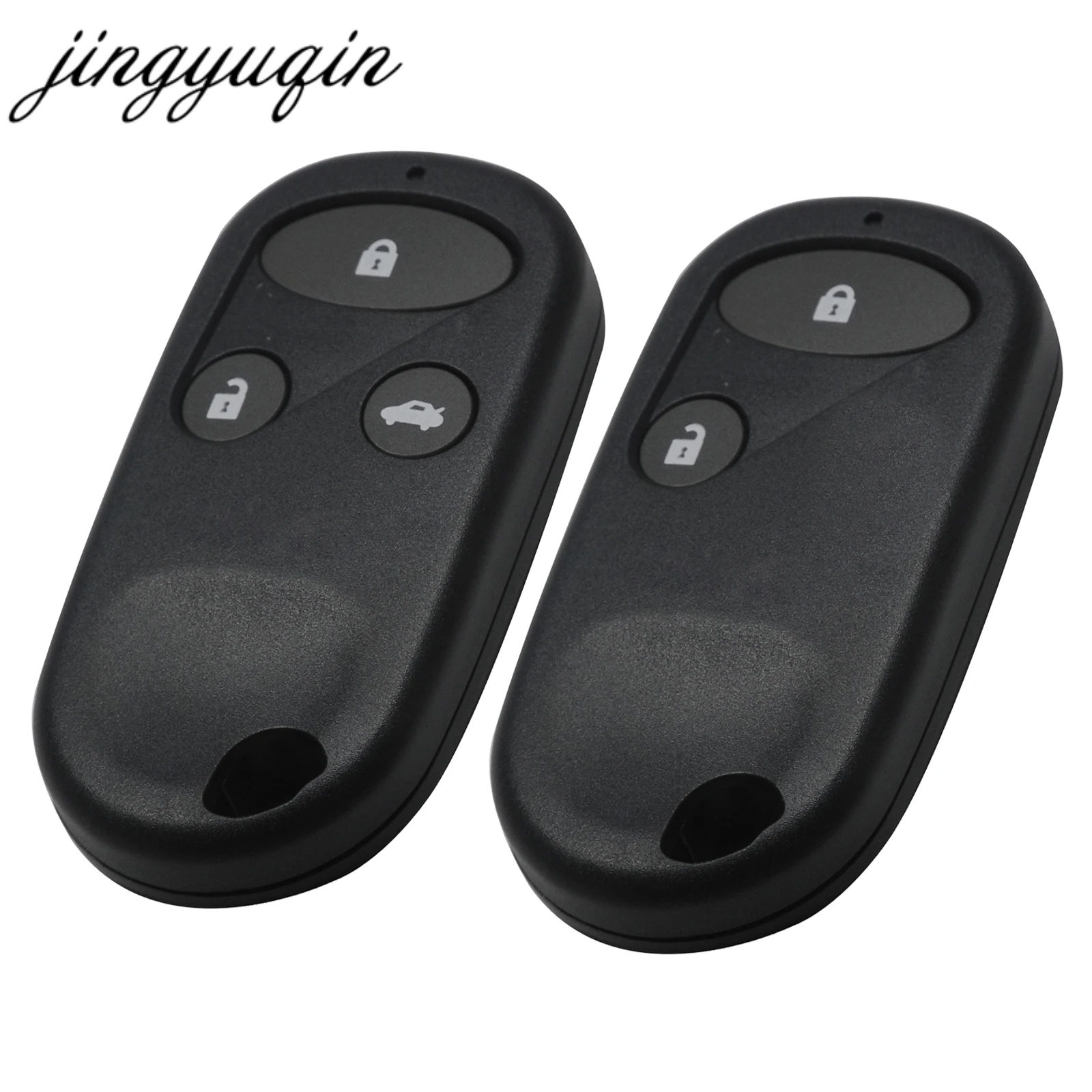 

jingyuqin Car Style Remote Key Fob Shell 2/3 Buttons for Honda Civic CRV Accord Jazz Fit Odyssey Keyless Entry Case