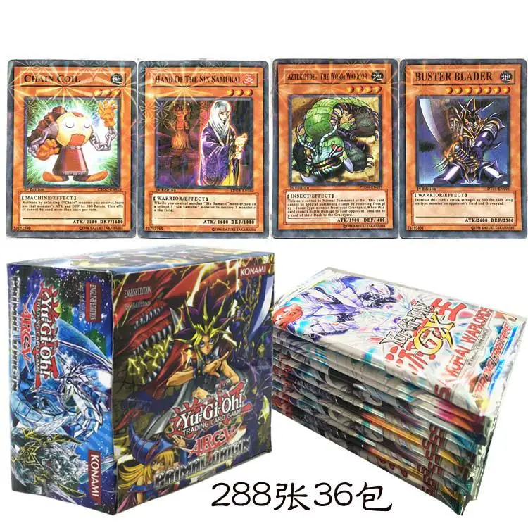 288 шт./компл. аниме Япония Yu Gi Oh игровые карты картонные карты игра юджиох карты Япония мальчик девочки Yu-Gi-Oh коллекция карт для удовольствия - изображение