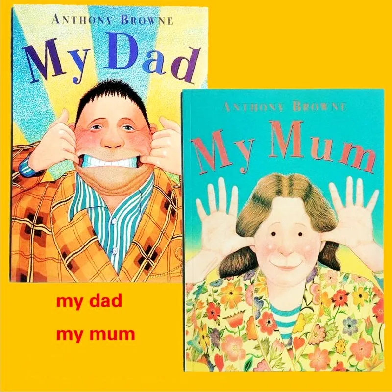 Anthony browne мой папа + моя мама полные английские книги с рисунками детские на