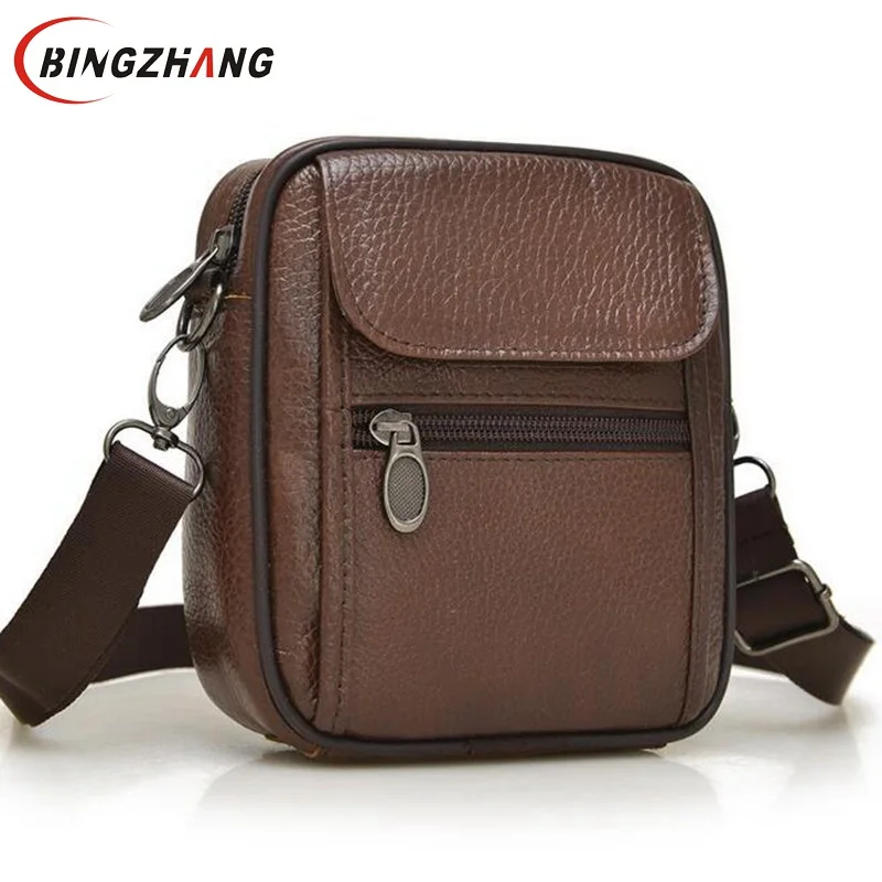 2018 Hot sale New fashion genuine leather men bags small shoulder bag men messenger bag ...