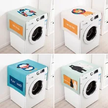 Милый мультфильм одной двери Пылезащитный Чехол для холодильника сумка для хранения барабан стиральная машина крышка ткань хлопок белье универсальный тип