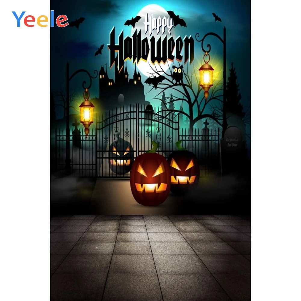 

Yeele Happy Halloween Party Photography Background Pumpkin Lantern Photographic Backdrop Bat Photocall For Photo Studio