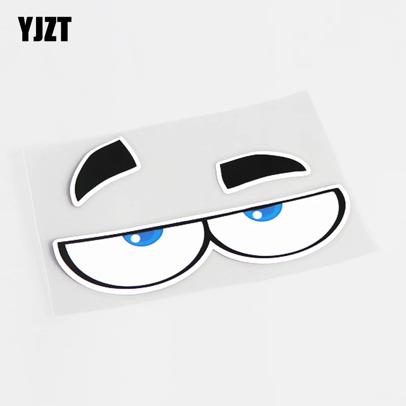 

YJZT 12.7CM*7.5CM Cartoon Fun Eye Car-styling Car Sticker Decal PVC 13-0463