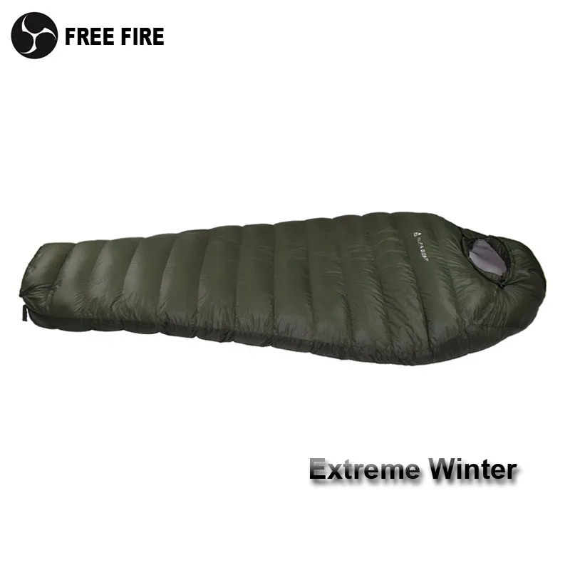 Billig Winter Schlafsack Kalten Temperatur Schlafsack für Winter, armee Grün Ente Unten Füllung 1kg 1,5 kg unten Schlafsack