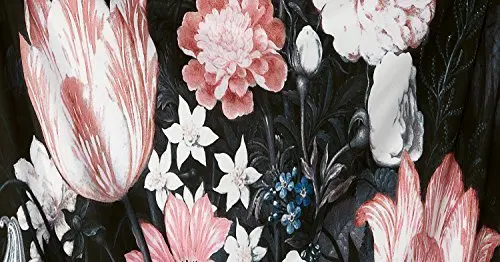 Красивые черные цветы на стену, гобелены с цветами, тканевые обои, домашний декор, 148*200 см, двойной размер