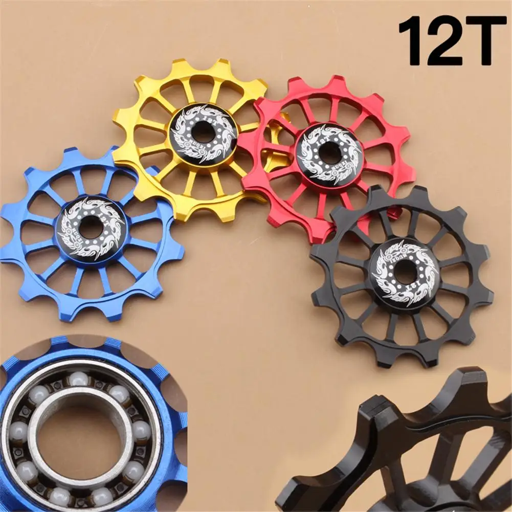 

12T Ultralight Aluminum Alloy MTB Bike Ceramic Bearing Jockey Wheel Rear Derailleur Pulleys High Quality Bicycle Parts