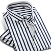 Colorful Stripe Short Sleeve Shirts Summer Hot Men Dress Shirt Button Down Male Business Casual Social Clothing Slim Fit 3