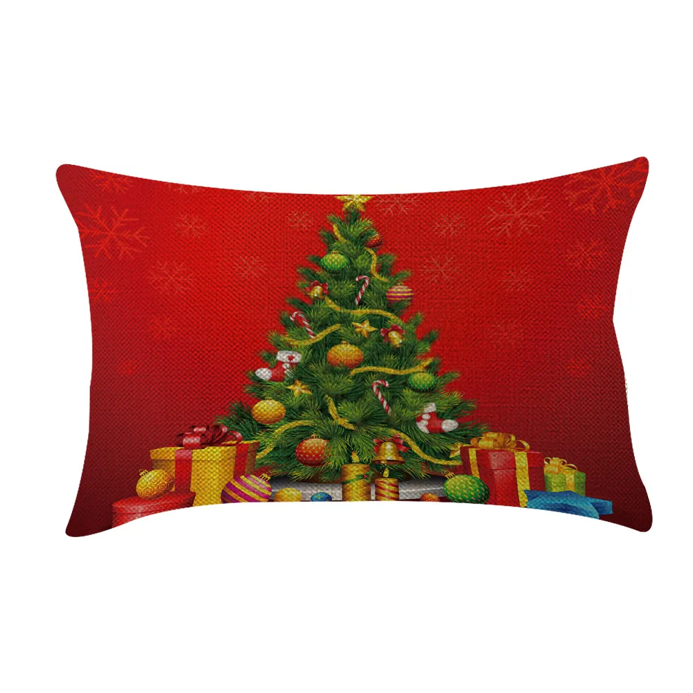 12 стилей, 50 см x 30 см, квадратный праздничный чехол для подушки, чехол для подушки, рождественские украшения для дома, счастливый год, Декор, подарок - Цвет: D
