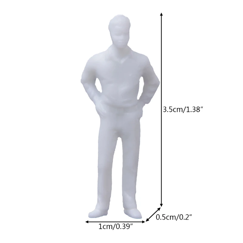 Новинка 10 шт 1:50 Масштабная модель Миниатюрные белые фигурки человеческая модель архитектурная модель