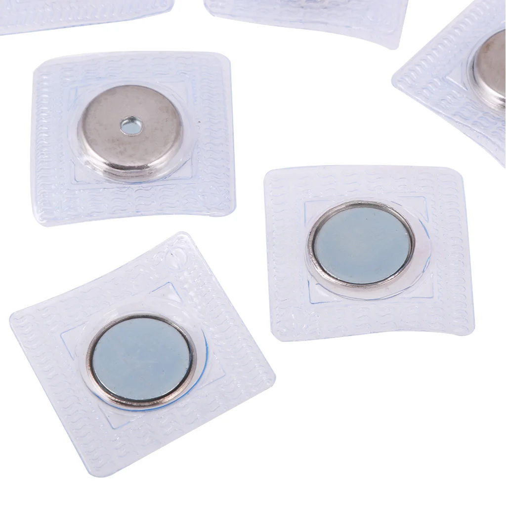 10 Sets 15mm Invisible Sew-In Magnetic Snap PVC Closure Pure Clothing Fastener