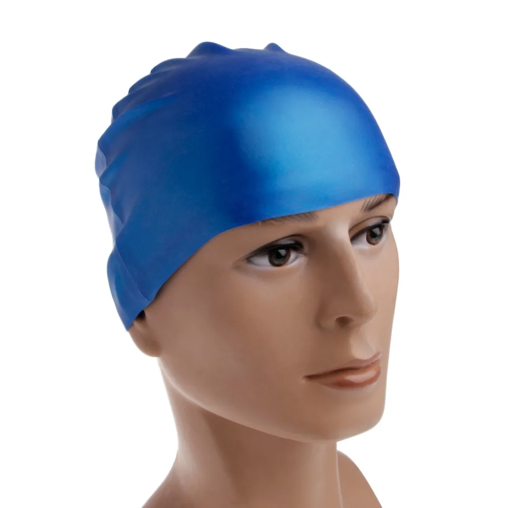 Hot Adult Sports Silicone Swim Cap Flexible Durable Elasticity Swimming