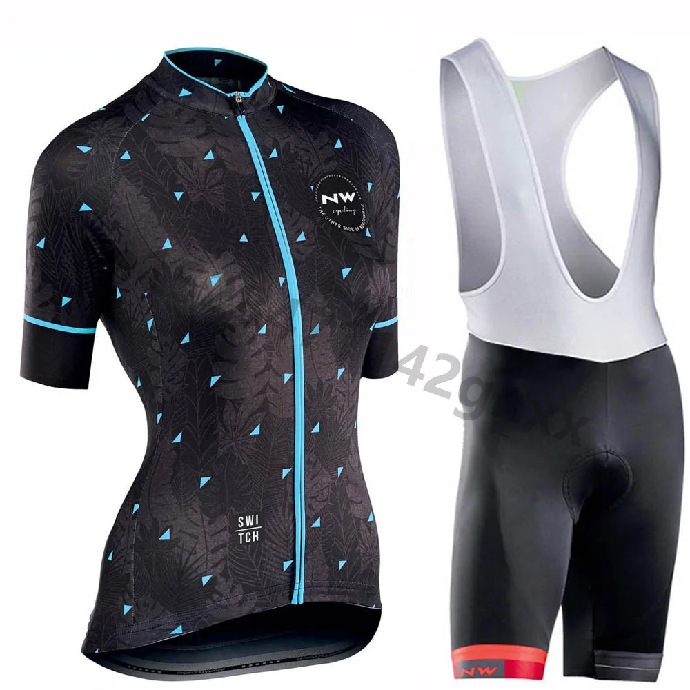 

Northwave NW 2019 Women Anti UV Cycling Jersey Set MTB bicycle Clothing bike Breathable Wear bib shorts Maillot Ropa Ciclismo