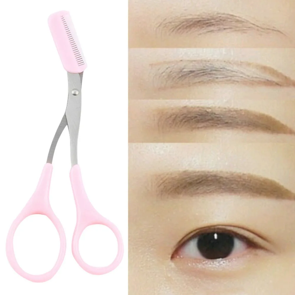 Eyebrow Scissors Trimmer Eyelash Thinning Shears Comb Shaping Eyebrow