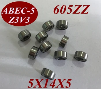 

50pcs Low noisy 605 ZZ 605ZZ 605Z 605-ZZ 5X14X5 MM Deep groove ball bearing micro miniature small bearing motor bearing