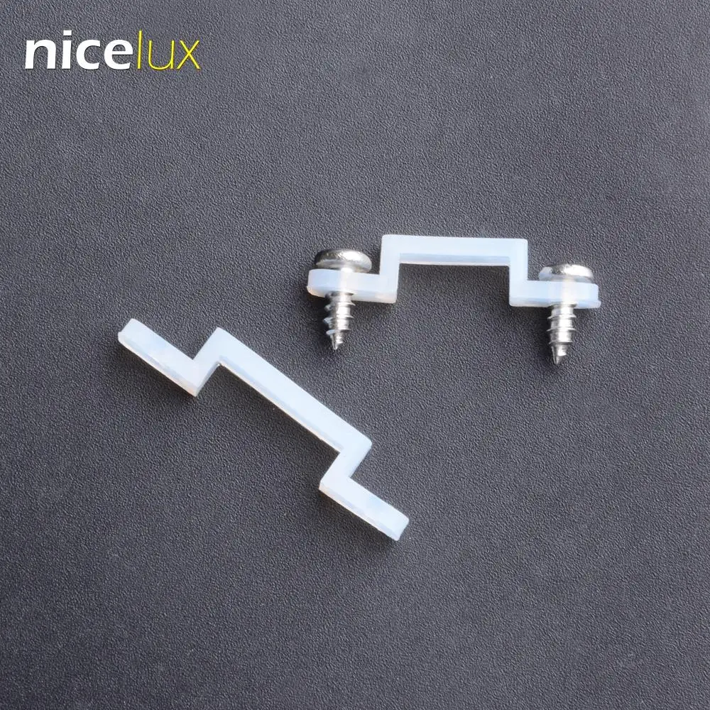 

Silicon Tube LED Strip Mouting Clip Connector with Screws for Fixing 8mm 10mm 12mm Waterproof Light Install Bracket Clamp
