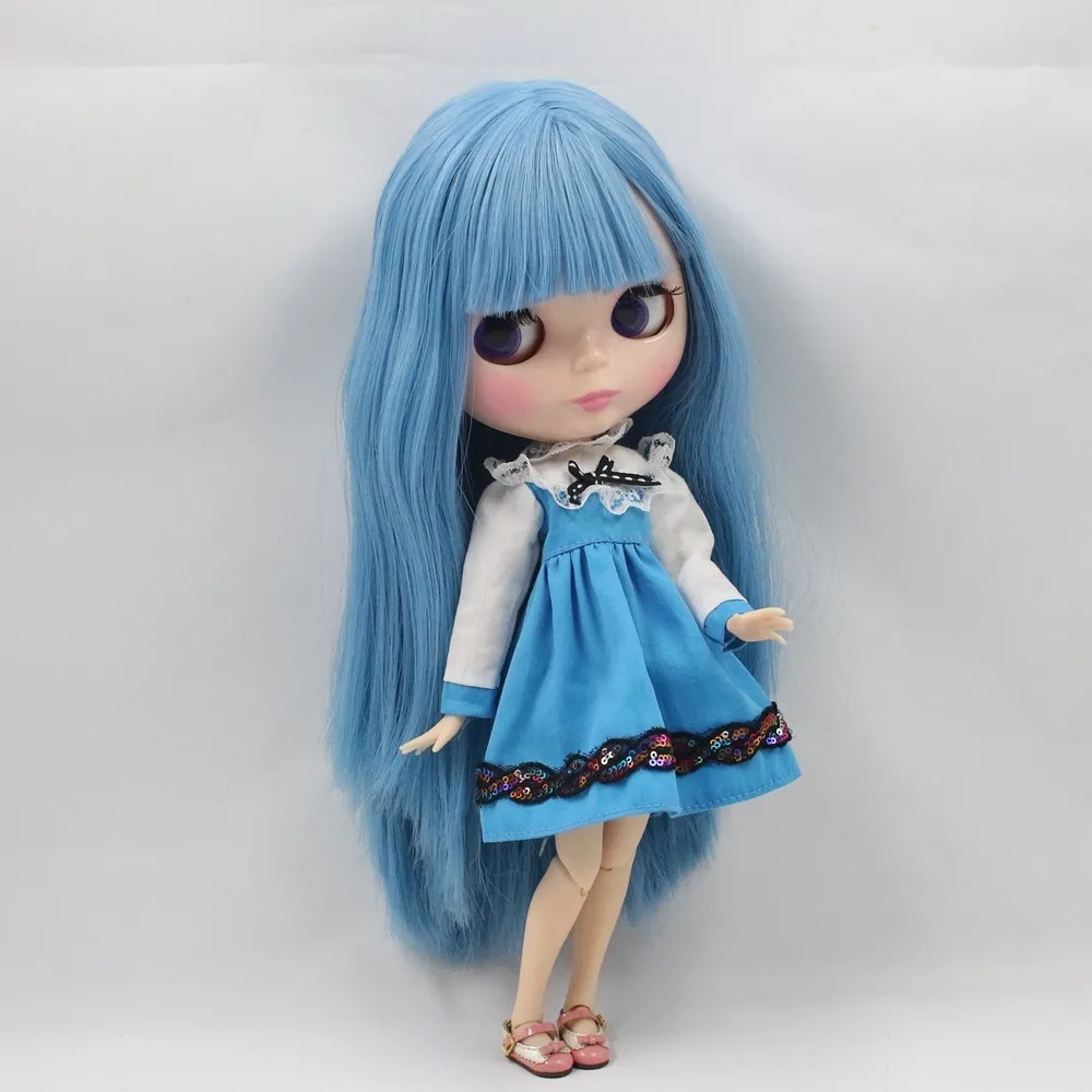ICY factory шарнирная кукла blyth toy длинные прямые Голубые волосы azone шарнирная кукла 1/6 30 см голая кукла натуральная кожа