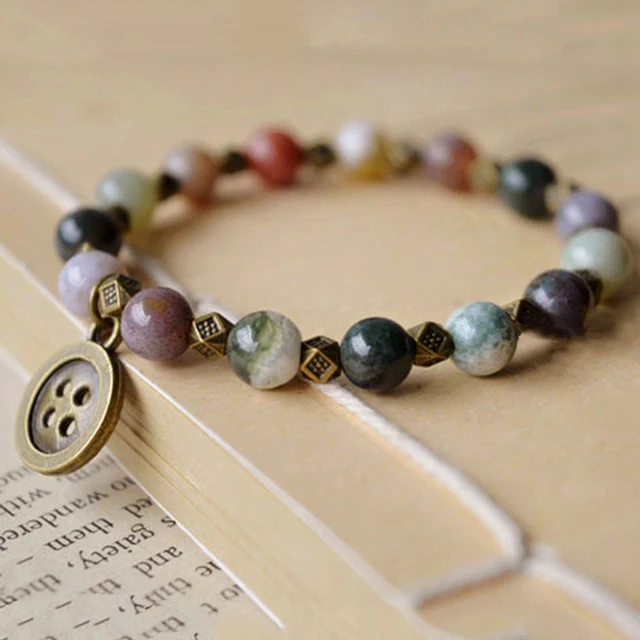 Natural Stone Beaded Bracelets Red Crystal Bracelet Unique Natural Stone Beaded Bracelets Red Crystal Bracelet Unique