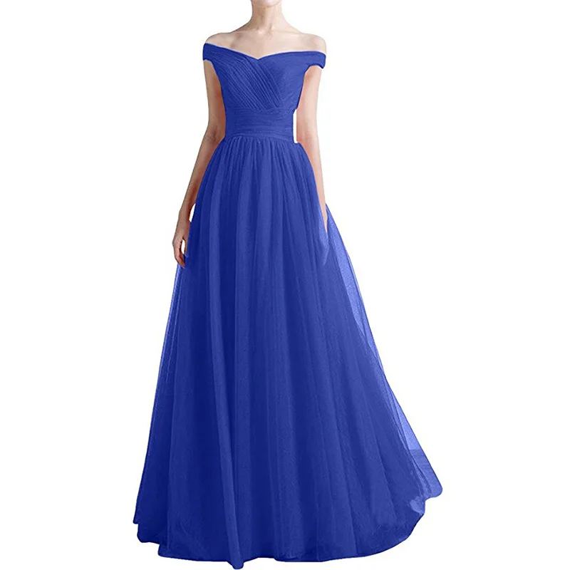 blue and green gown