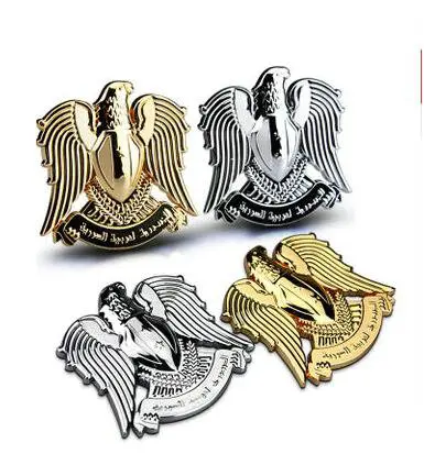 

1 Pcs Car Front Grille Metal Emblem Badge Eagle Totem Star 3D car emblem stick Car Styling