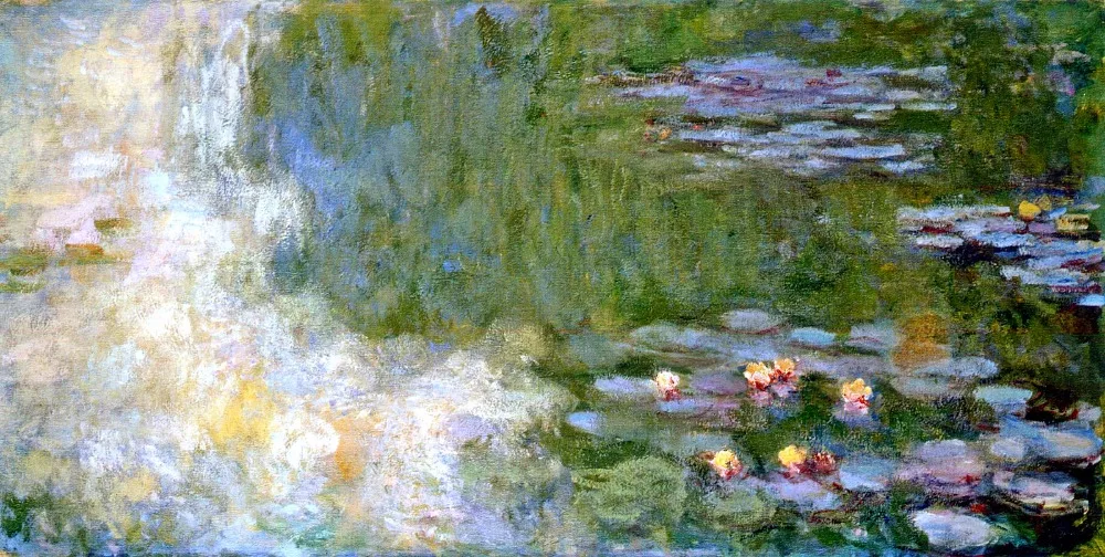 

100% handmade landscape oil painting reproduction on linen canvas,water-lily-pond-1919-1 by claude monet,Free DHL Shipping