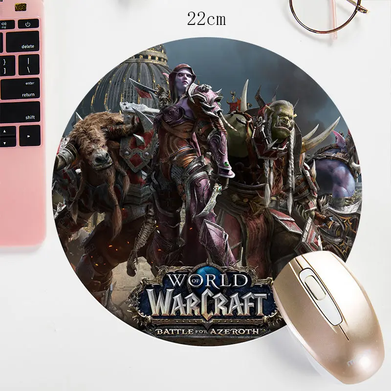 

WOW Round Mouse Pad 22X22CM Gaming otaku Mouse Mat Non-Skid World of Warcraft mat for Office Laptop Notebook MousePad