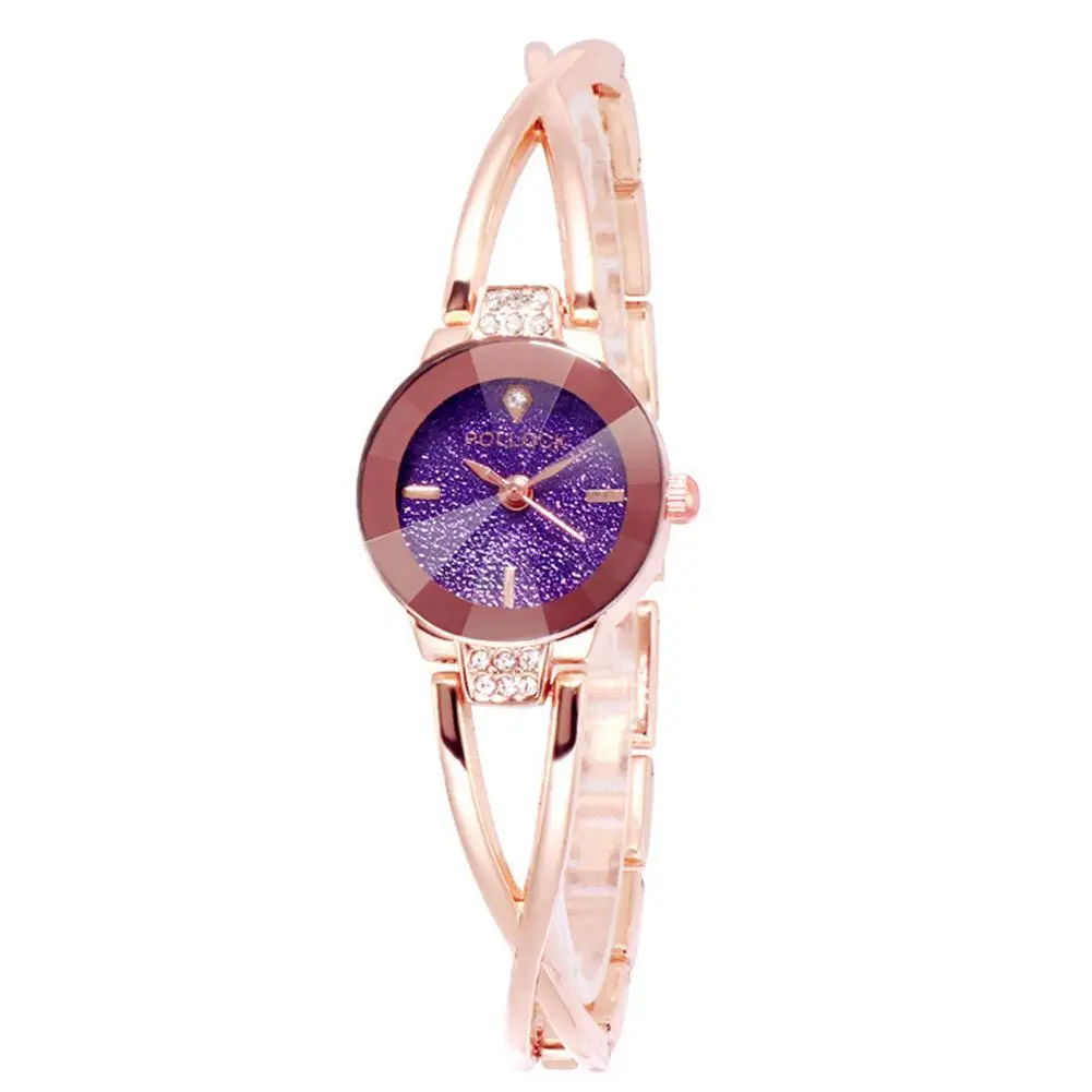 

Newly Women Rhinestone Round Dial Alloy Linked Strap Quartz Analog Wrist Watch