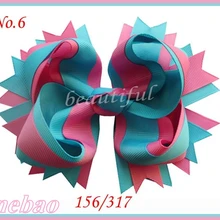 Новейший 80 шт хорошая девушка бутик 5,5 дюймов в виде ветряной мельнецы 2 тона волос Луки Клип