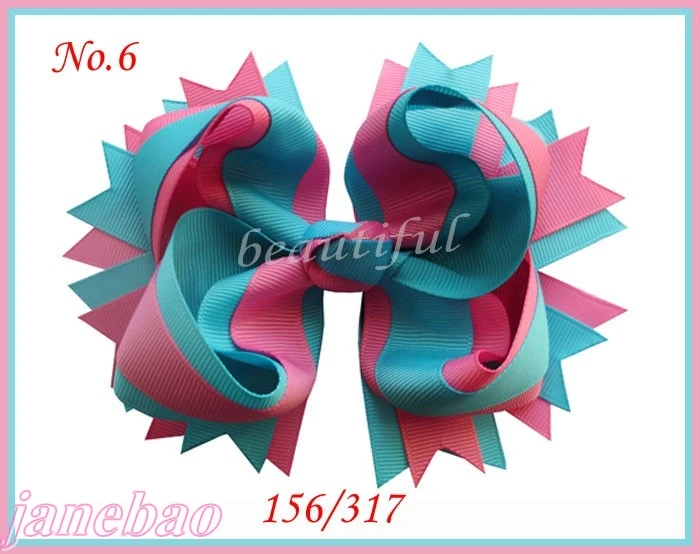 

free freight 2018 Newest 80 pcs Good Girl Boutique 5.5 Inch Complex Windmill 2 Tone Hair Bows Clip