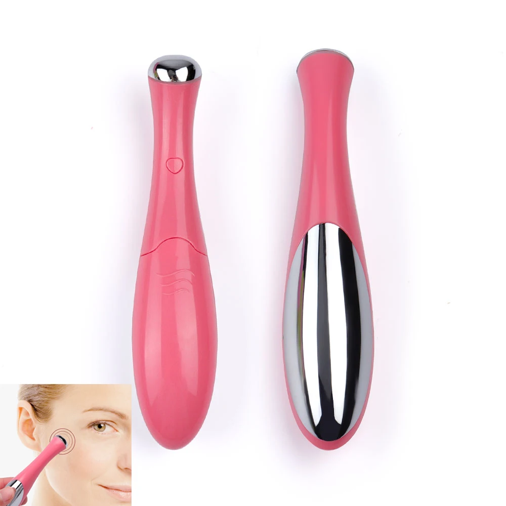1 Pc Mini eléctrico de la vibración cara masaje pluma Anti envejecimiento arrugas círculo oscuro hinchazón de la cara de herramientas de belleza