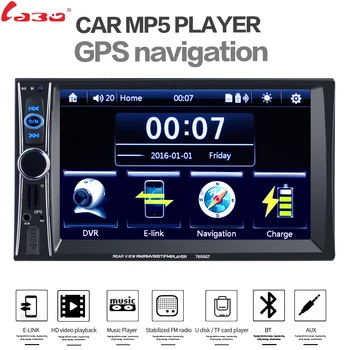

LaBo Car Video Player 7'' HD 2 Din Car Radio Stereo GPS Navigation FM RDS Bluetooth Remote Control Rear View Camera