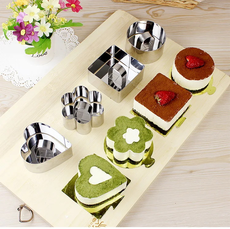 Nice Stainless Steel Mousse Cake Ring Mold Layer Slicer Cook Cutter Bake | Дом и сад