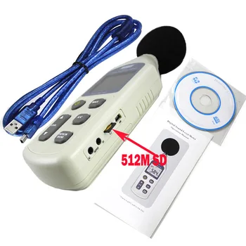 

WS1361C Digital Sound Level Meter ,Decibel meter ,Noise meter Digital LCD Sound Level Meter 30-130dB USB +With SD Card