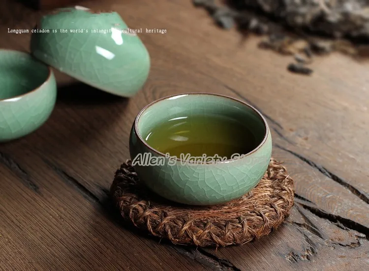 5 цветов Geyao фарфоровая кофейная чашка Ge Kiln китайская Longquan Celadon миска гайвань Celadon кракле чайная чашка чашки 45 мл чайный набор