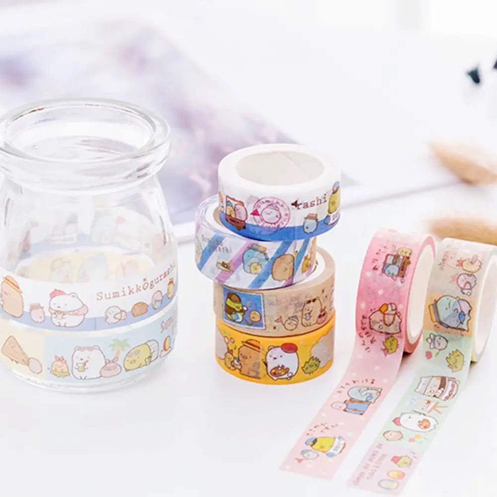 3 шт./компл. мультфильм Sumikko Gurashi изоляционная лента Washi клейкой ленты декоративные Decora Diy Скрапбукинг Стикеры этикетка канцелярские