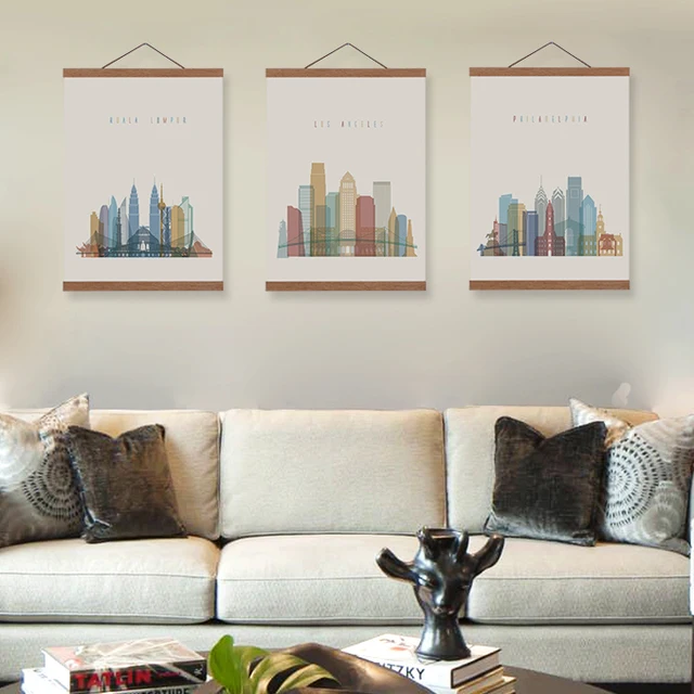 Abstract City London Moscow New York Wooden Framed Canvas Paintings ... Abstract City London Moscow New York Wooden Framed Canvas Paintings ...